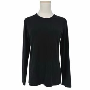 Silvia Tcherassi Black Long Sleeve Jersey Tee  Size 12, Minimalist Basic AS IS